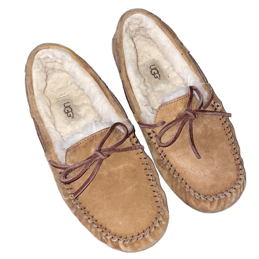 •UGG•DAKOTA CHESTNUT SLIPPER SIZE 7 EUC